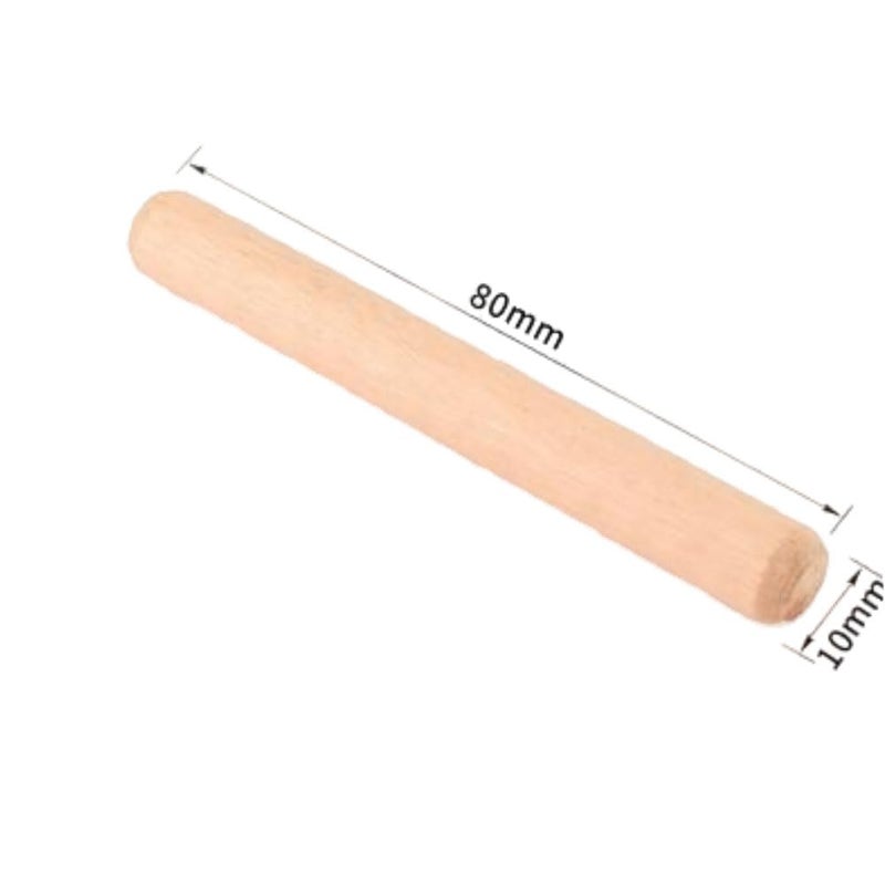 Fetoatar 100Pcs Wooden Dowel Pins Kit 3/8"" x 3-5/32 Inch Small Fluted Wood Dowels Pegs Hardwood Pin for Furniture Woodworking Crafts, Furniture, Door, DIY - Image 2